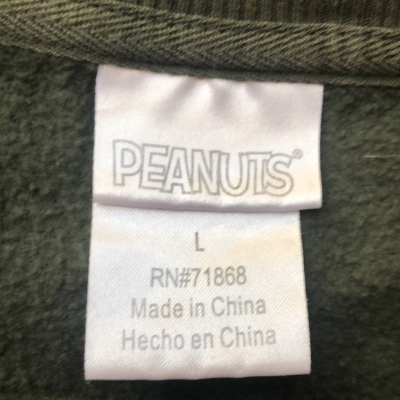 Peanuts Snoopy Cropped Green Crewneck Sweatshirt - Picture 3 of 7